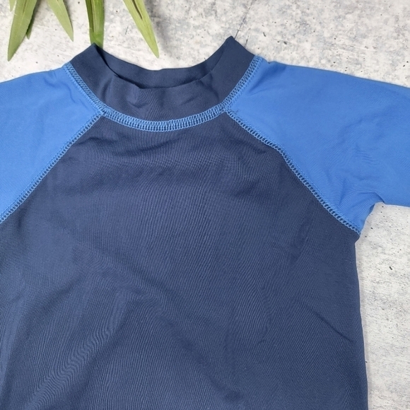 Kitestrings | Navy & Blue Raglan Rash Guard Swim Shirt - Picture 3 of 4